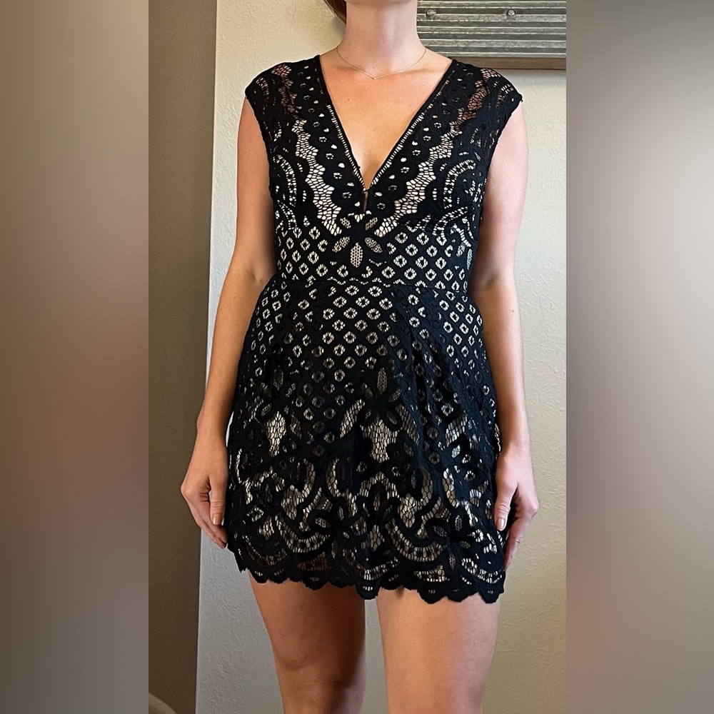 Free People Black Lace Party Dress